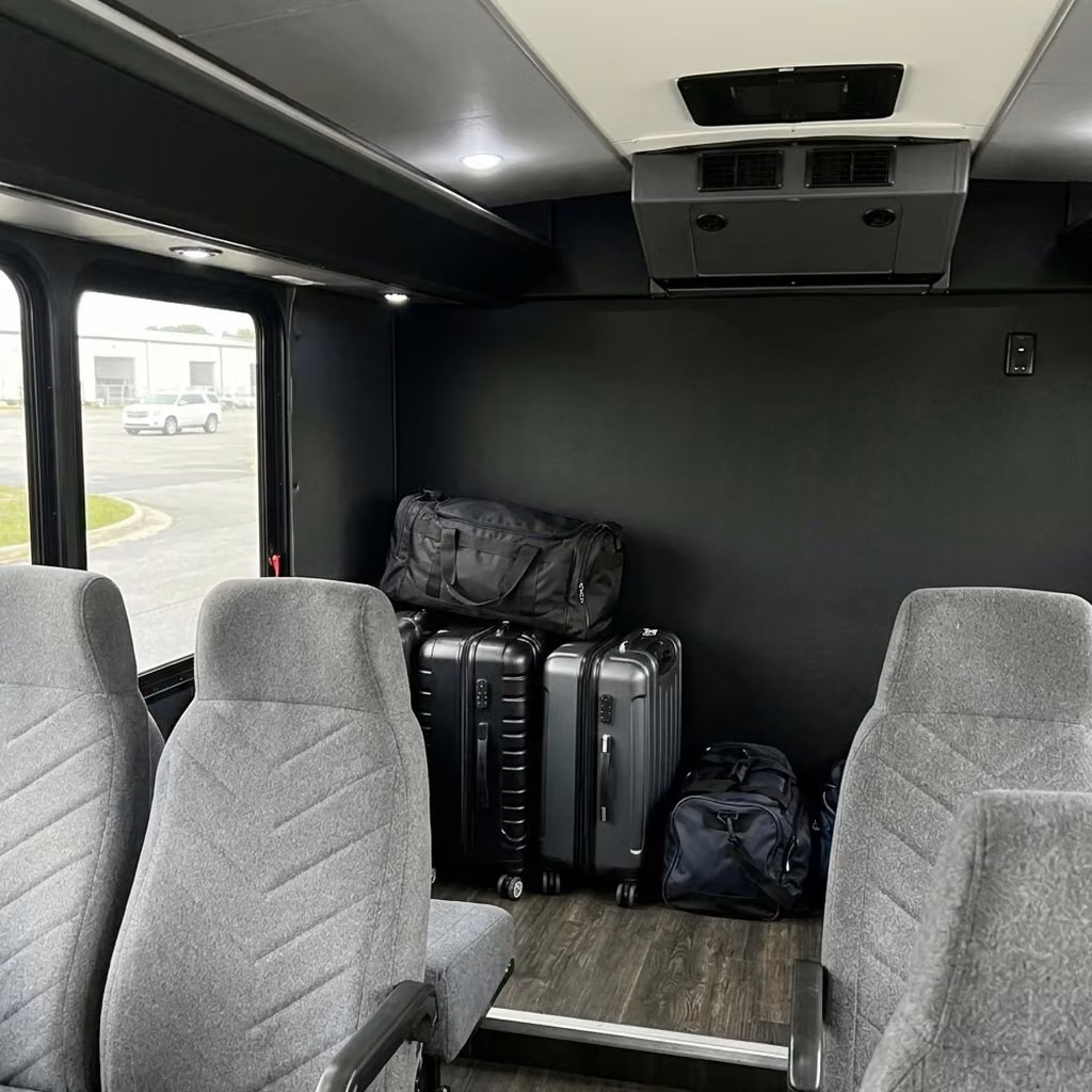 east palo alto 15 passenger minibus luggage area