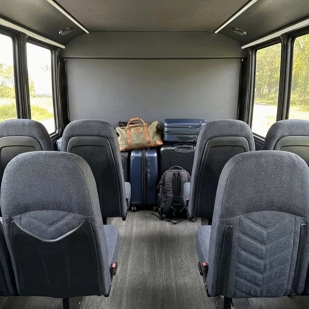 east palo alto 25 passenger minibus luggage area