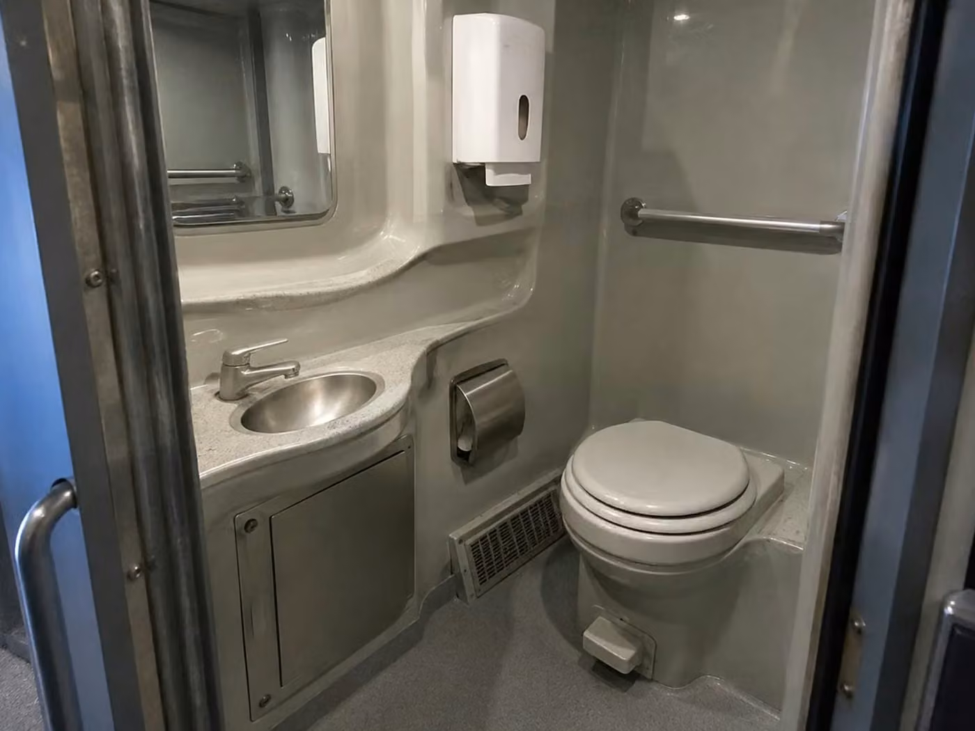 east palo alto 56 passenger charter bus onboard restroom