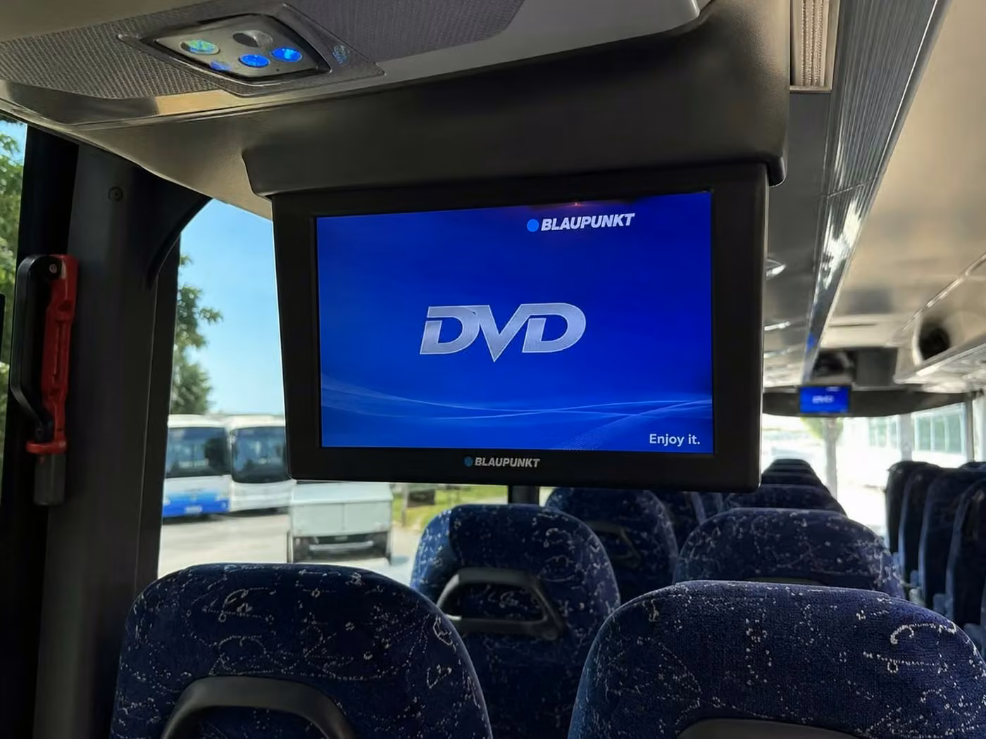 east palo alto 56 passenger charter bus tvs