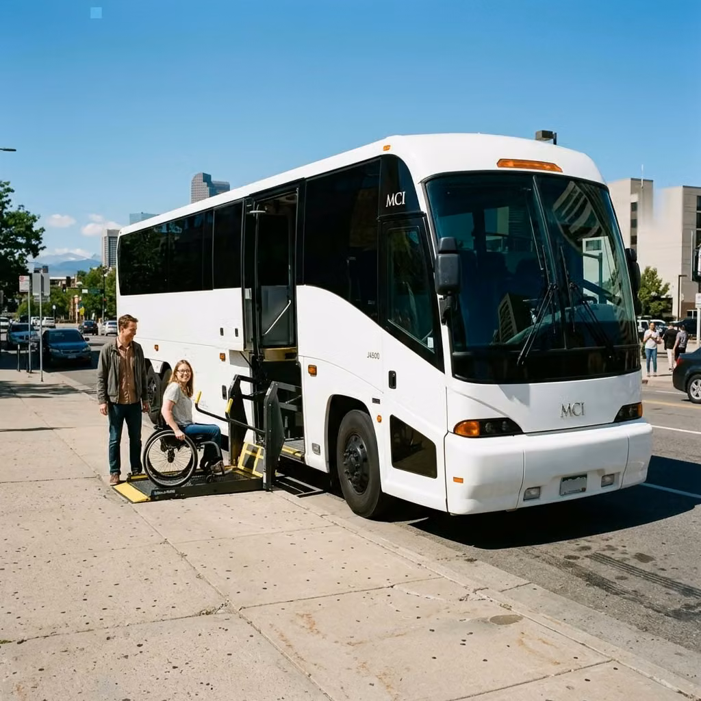 east palo alto 56 passenger charter bus wheelchair lift